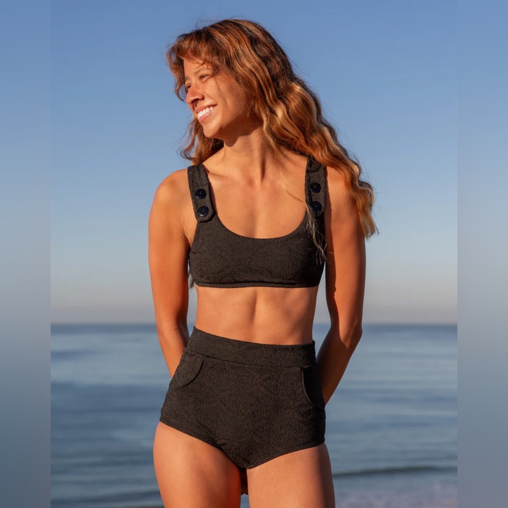 ▪️NEW Seea Free People Georgia Bikini Top and Bottom in Licorice